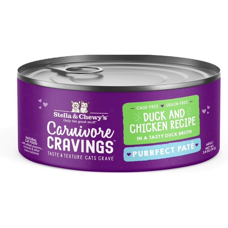 Stella & Chewy's Carnivore Cravings Purrfect Pate Duck & Chicken Recipe - 2.8oz Can