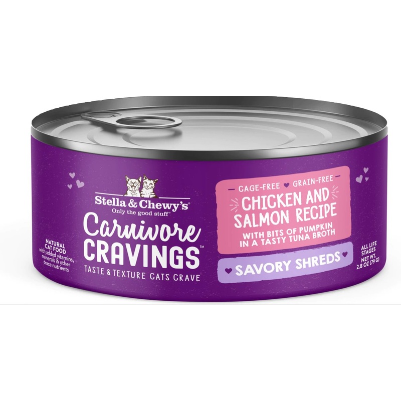 Stella & Chewy's Carnivore Cravings Savory Shreds Chicken & Salmon Recipe - 2.8oz Can