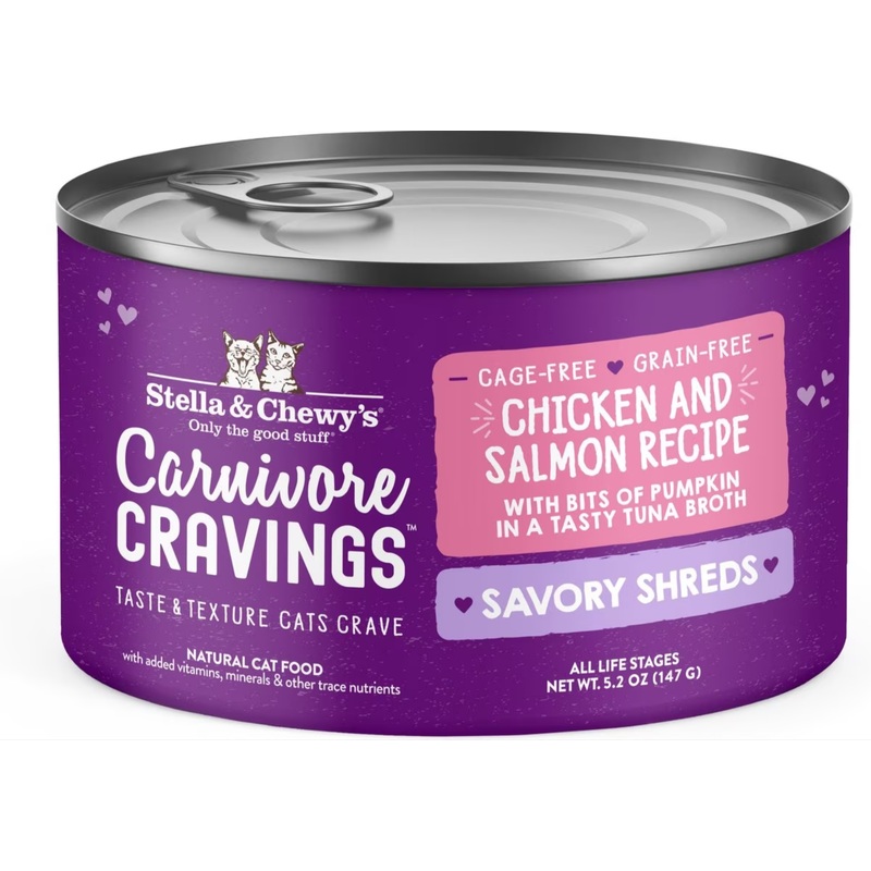 Stella & Chewy's Carnivore Cravings Savory Shreds Chicken & Salmon Recipe - 5.2oz Can
