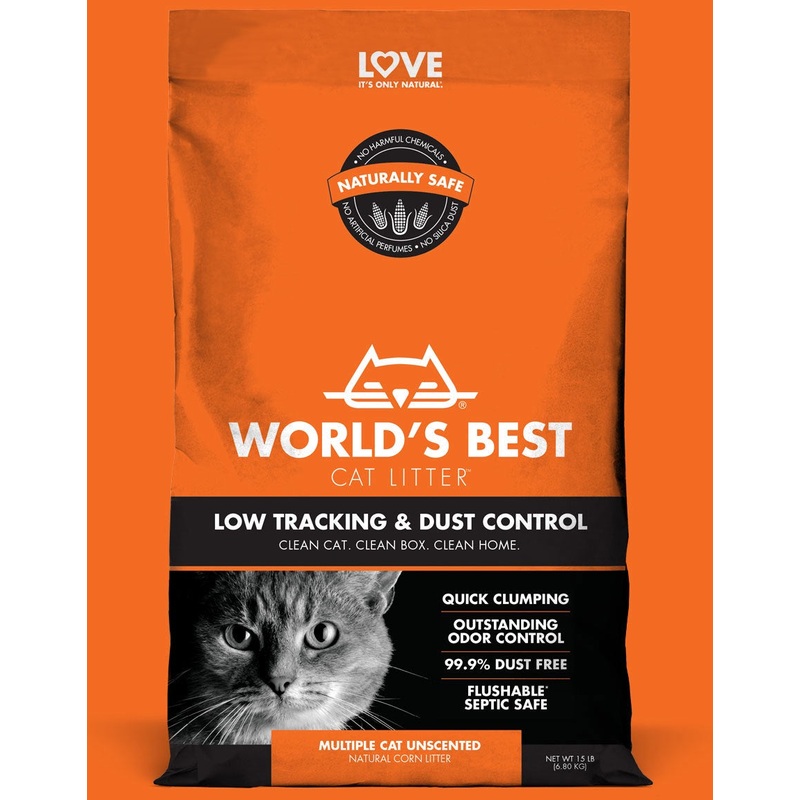 World's Best Cat Litter Multi-Cat/Low-Tracking/Dust Control Unscented