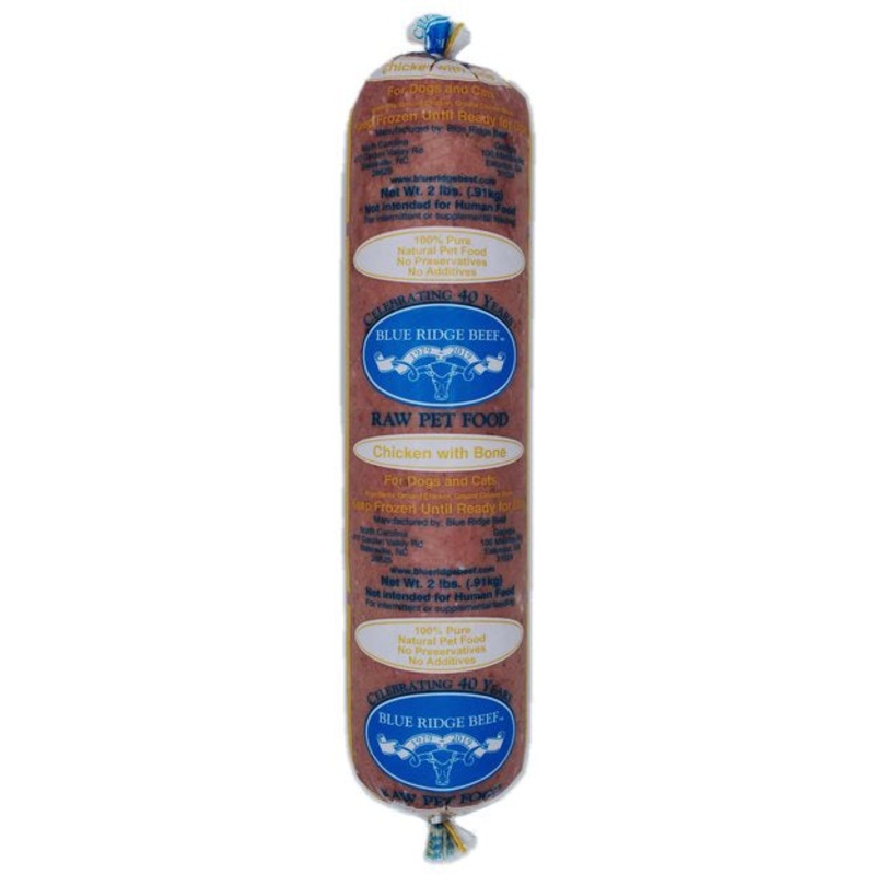 Blue Ridge Beef-Chicken with Bone (HPP) - 2 lb/15 Roll Case