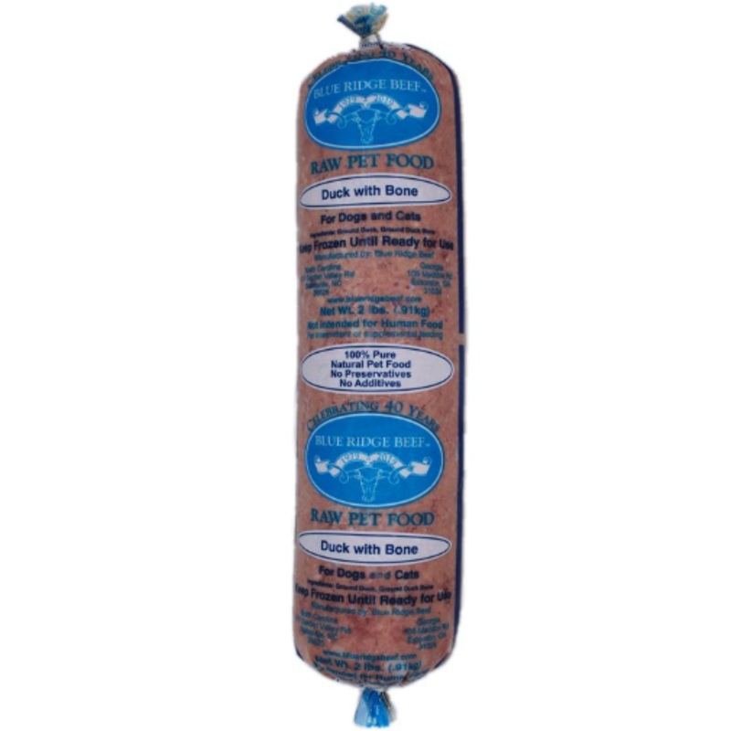 Blue Ridge Beef-Duck with Bone - 2 lbs/15 Roll Case