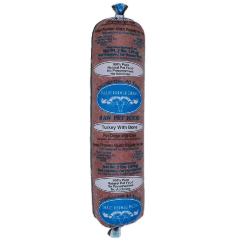 Blue Ridge Beef-Turkey with Bone (HPP)- 2 lb/15 Roll Case
