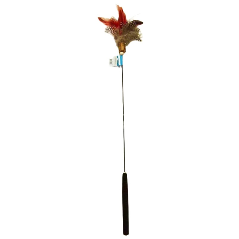 Cat Teaser Wand Long Stick 67cm K9 Brown