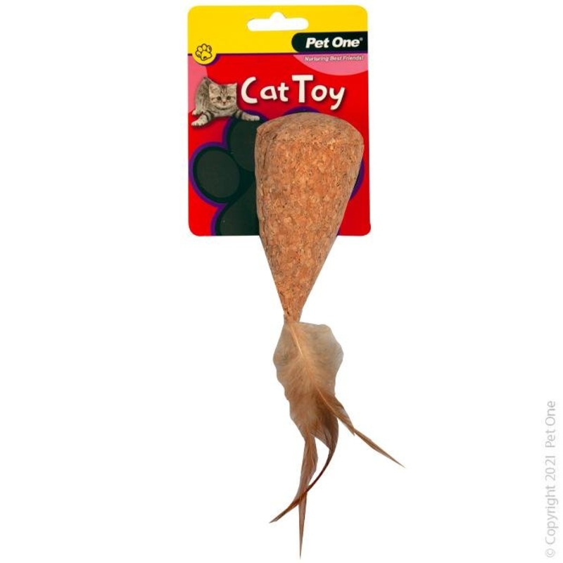 Pet One Cat Toy Plush Cork Teepee
