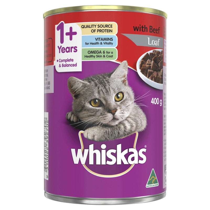 Whiskas Wet Cat Food Beef Loaf 400g