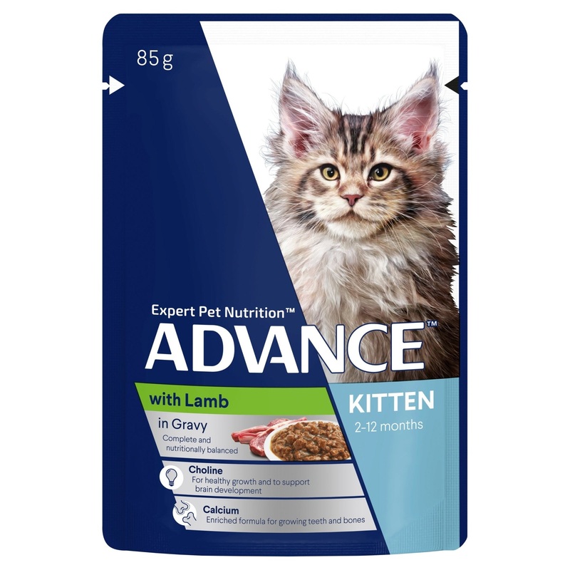 Advance Wet Kitten Food Lamb & Gravy 85g