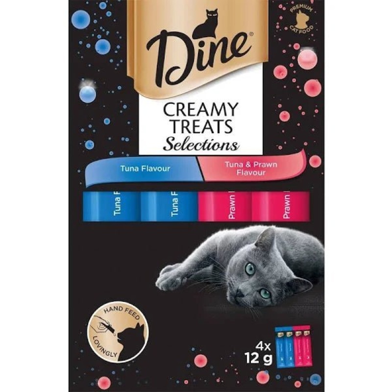 Dine Creamy Treats Tuna Selection 8 x( 4 x 12g)