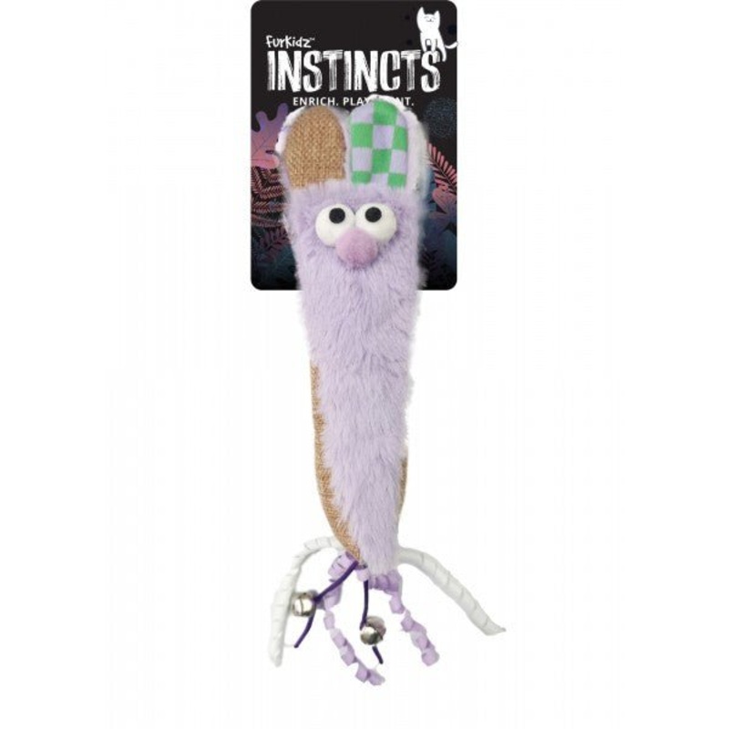 Furkidz Cat Toy Slinky Rabbit Lavender