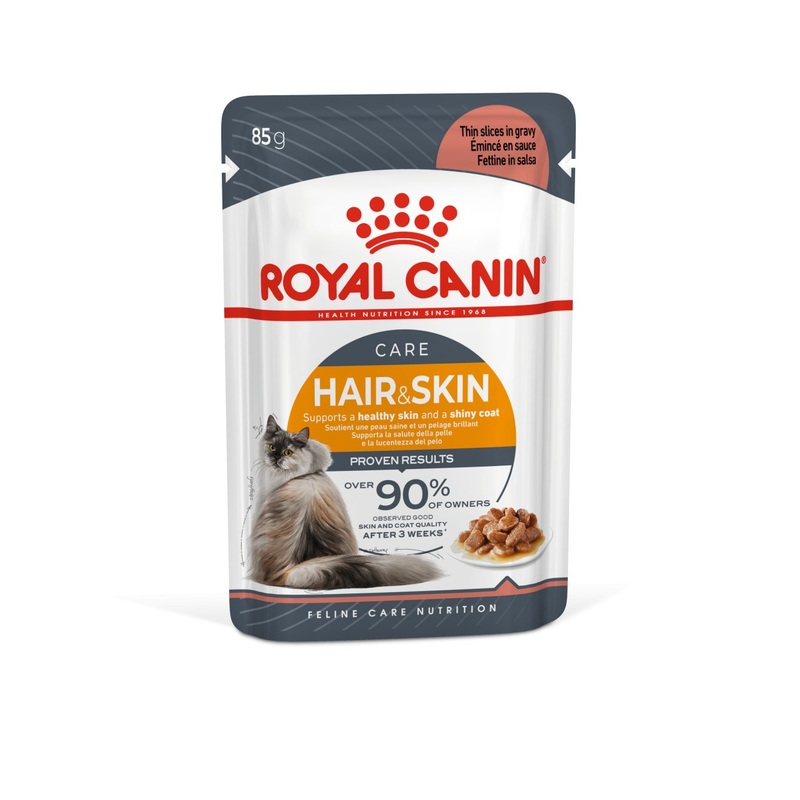 Royal Canin Wet Cat Food Hair and Skin Gravy 85g
