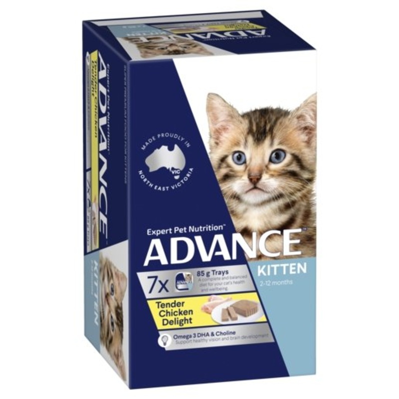 Advance Wet Kitten Food Tender Chicken Delight 7x85g