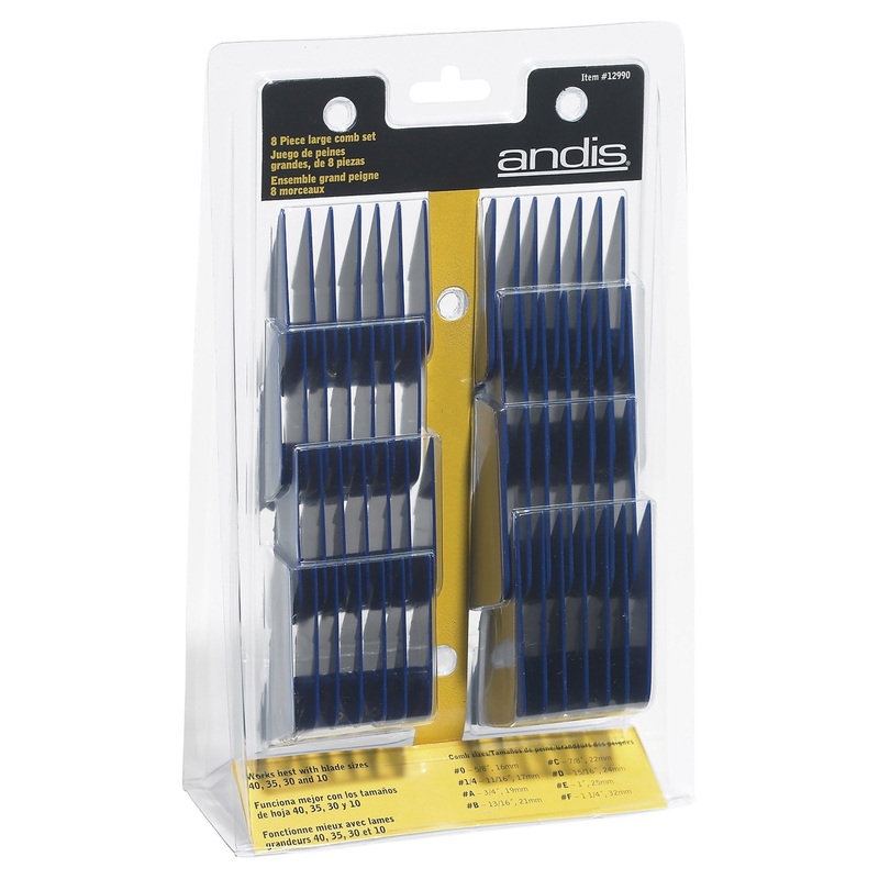 Andis Pack Universal Combs Large 8 Piece Set