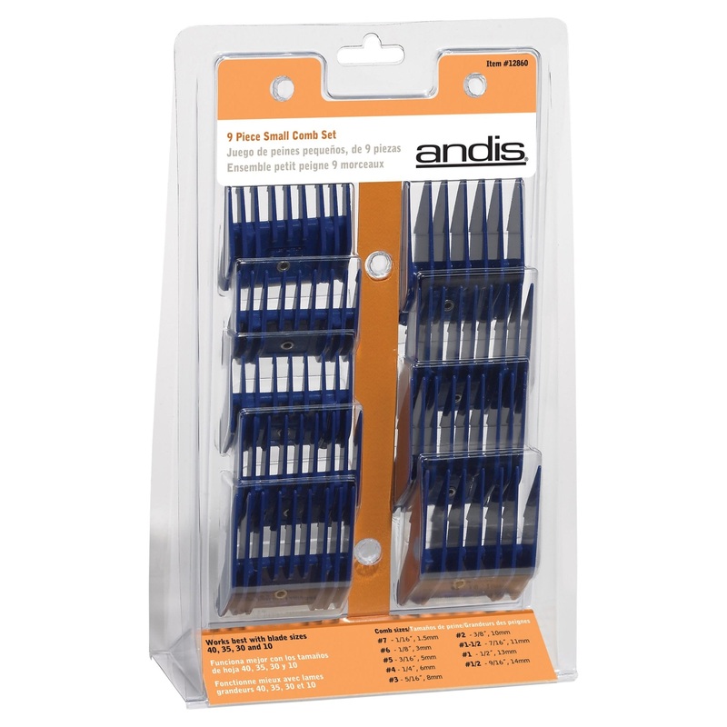Andis Pack Universal Combs Small 9 Piece Set