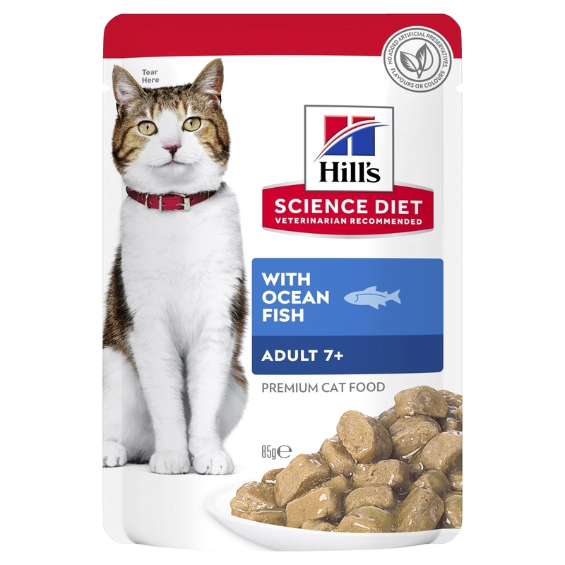 Hill's Science Diet Adult 7+ Active Longevity Ocean Fish Cat Food pouches 85g