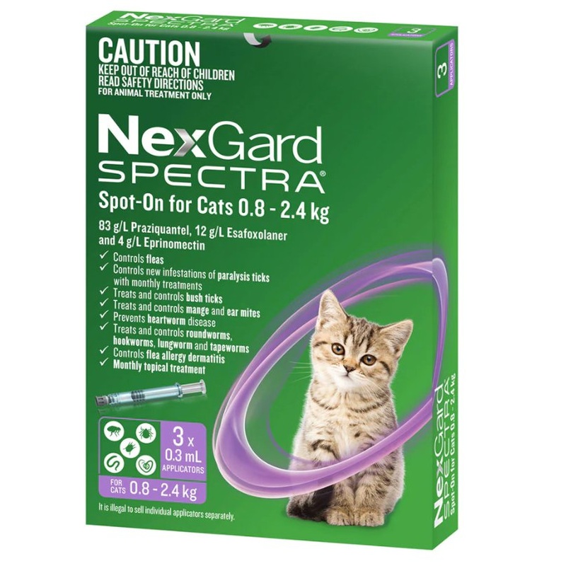 Nexgard Spectra Spot-On for Cats 0.8-2.4kg