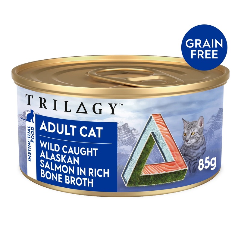 Trilogy Wet Adult Cat Food Salmon in Bone Broth 85g