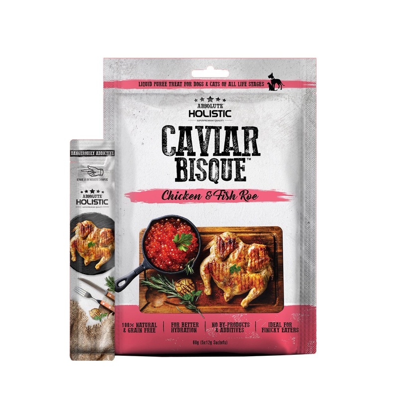 Absolute Holistic Bisque Chicken and Caviar Treat 5x12g