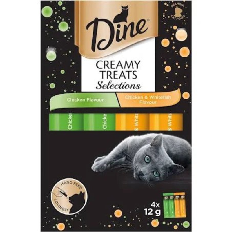 Dine Creamy Treats Chicken Selection 8 x( 4 x 12g)