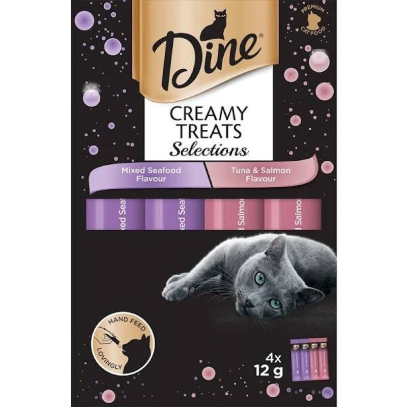 Dine Creamy Treats Seafood Selection 8 x ( 4 x 12g)