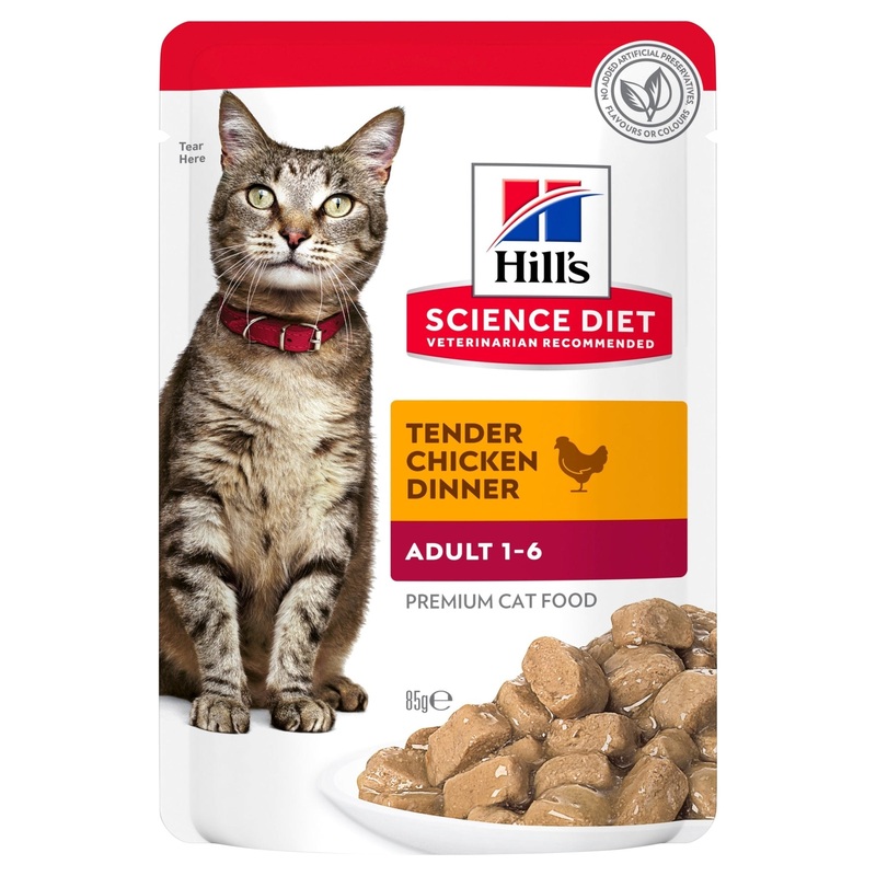 Hill's Science Diet Adult Optimal Care Chicken Cat Food pouches 85g