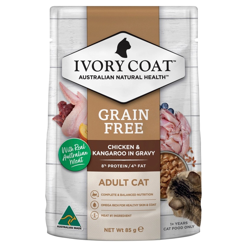 Ivory Coat Cat Adult Wet Food Chicken & Kangaroo in Gravy 85g