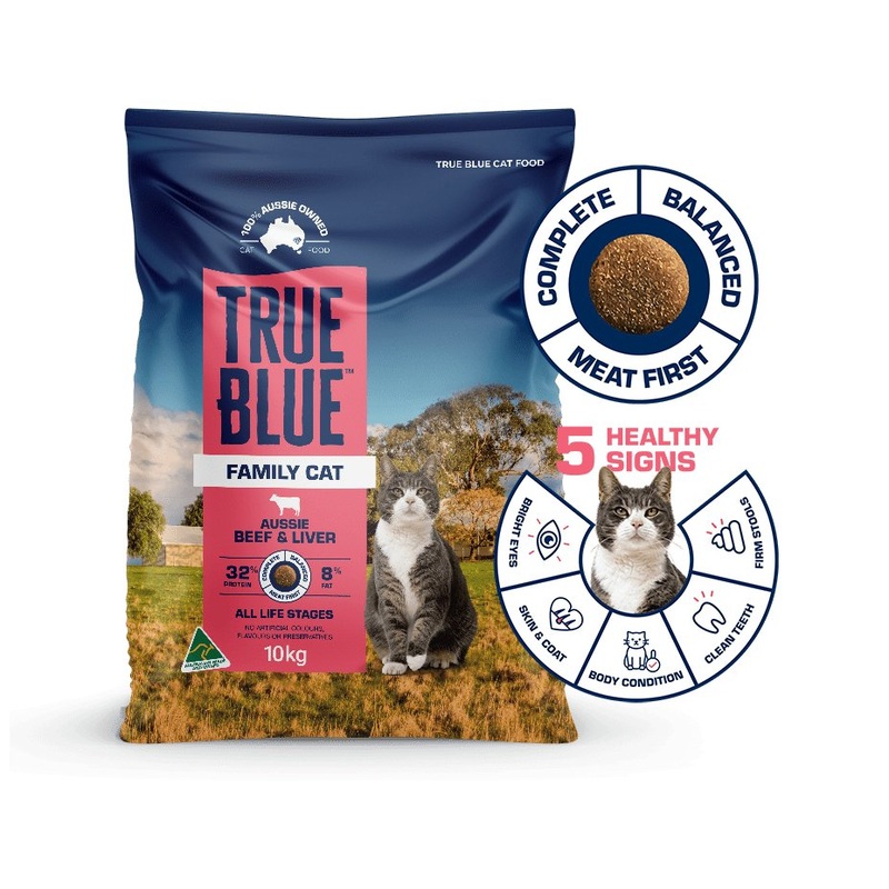 True Blue Family Cat Food Beef and Liver 10kg