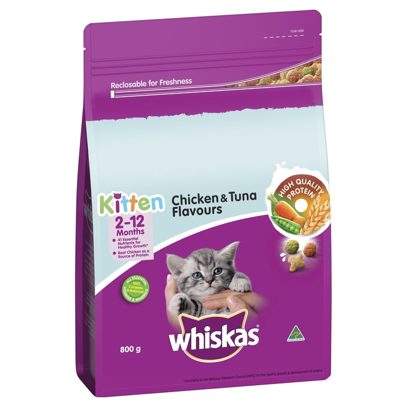 Whiskas Dry Kitten Food Chicken & Tuna 800g