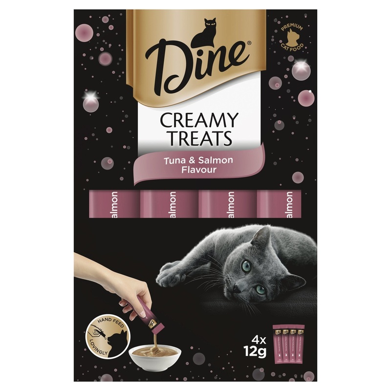 Dine Creamy Treats Tuna Salmon 4 x12g