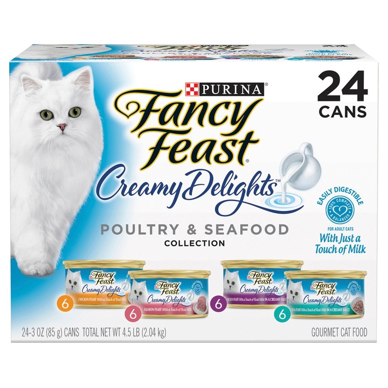 Fancy Feast Creamy Delights Poultry and Seafood Selections 24x85g