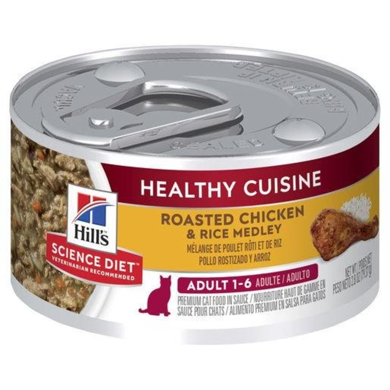 Hill's Science Diet Adult Healthy Cuisine Chicken & Rice Medley Canned Cat Food 24x79g