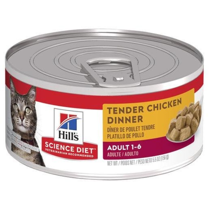 Hill's Science Diet Adult Tender Dinners Chicken Canned Cat Food 24x156g