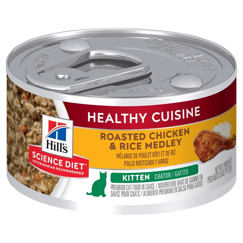 Hill's Science Diet Kitten Healthy Cuisine Chicken & Rice Medley Canned Cat Food 79g