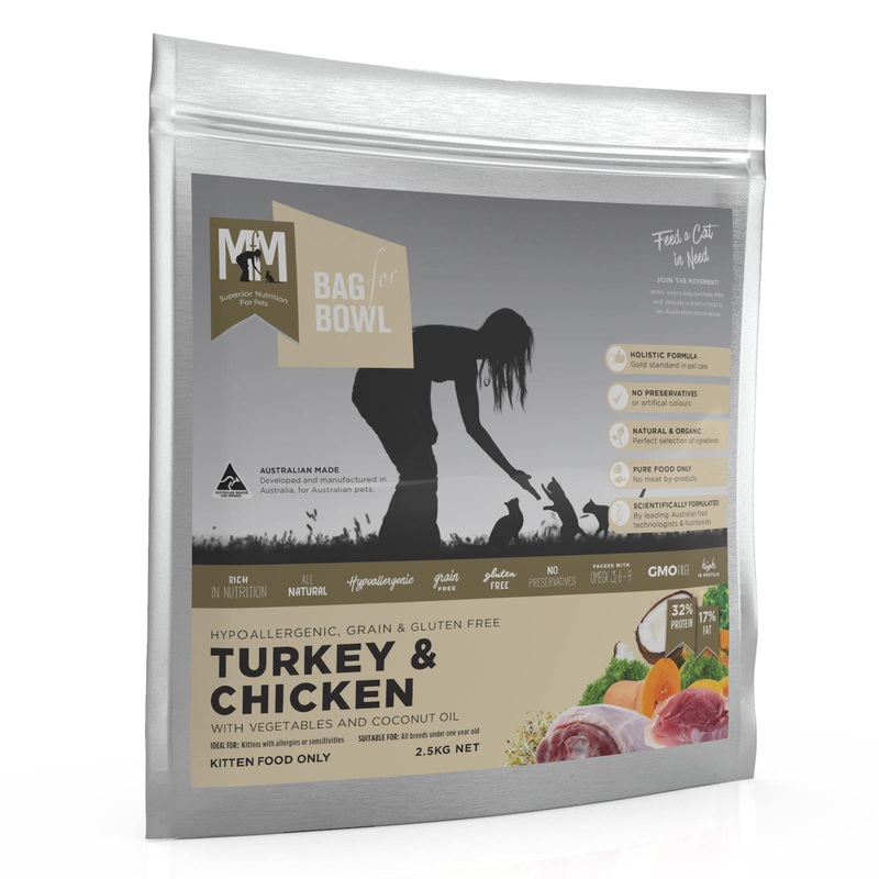 Meals For Meows Dry Cat Food Gluten Free Kitten Chicken & Turkey