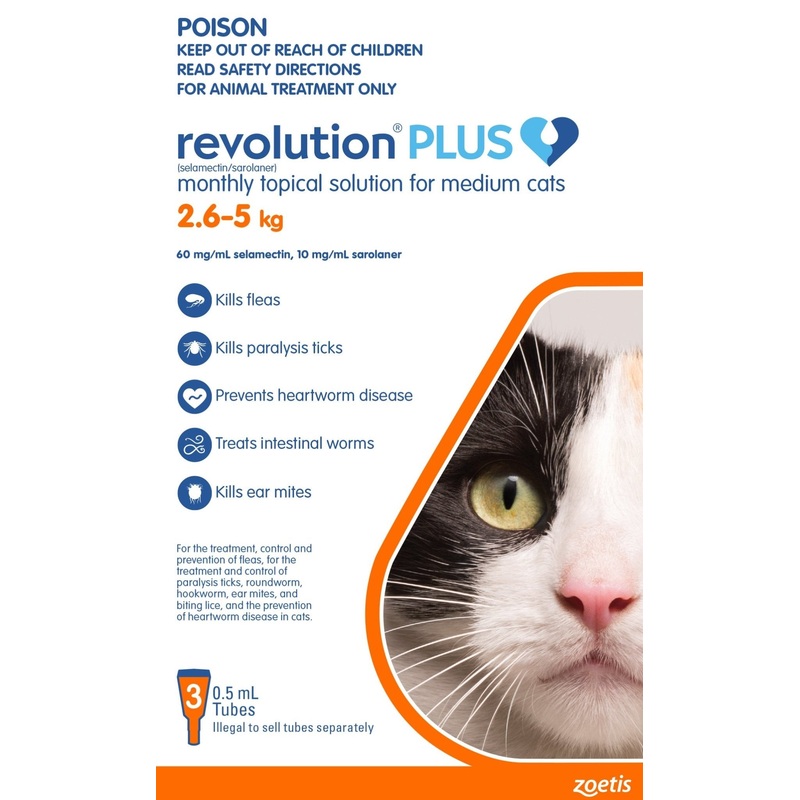 Revolution Plus For Cats 2.6kg To 5kg