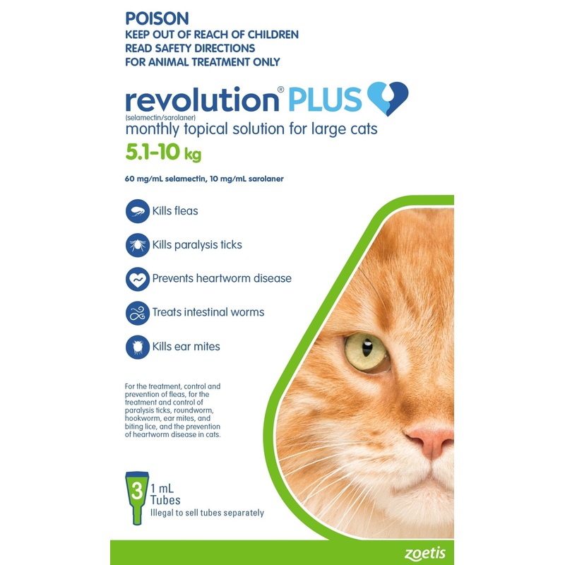 Revolution Plus For Cats 5kg To 10kg