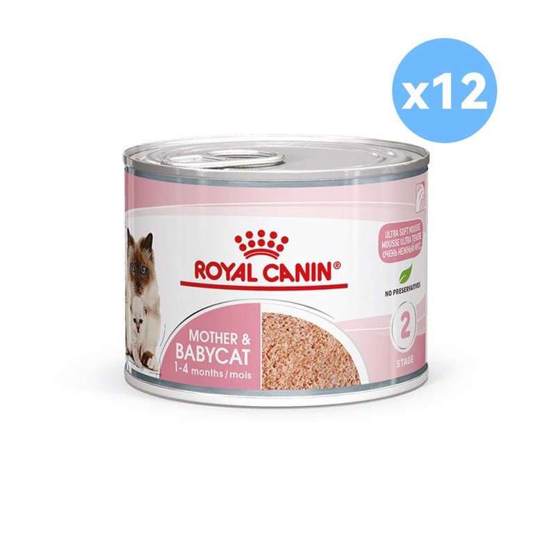 Royal Canin Wet Cat Food Mother and Babycat cans 12x195g