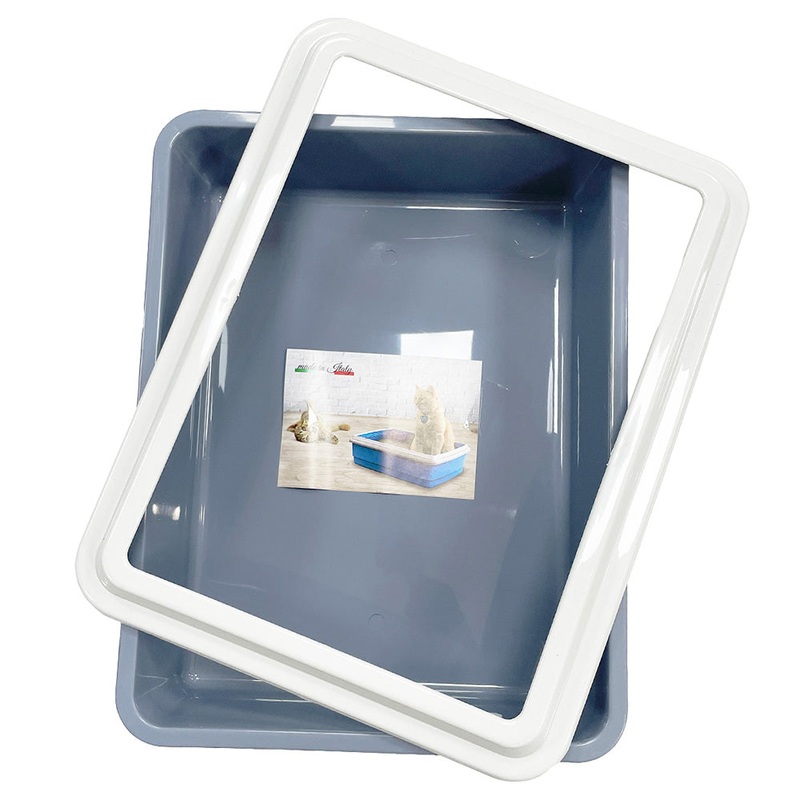 Happy Pet Cat Litter Tray Dusky Blue Medium