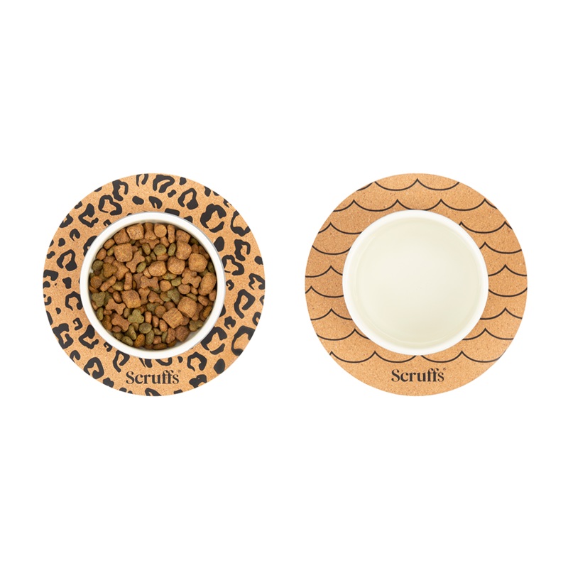 Scruffs 25cm Set of 2 Cork Placemats Wave & Leopard