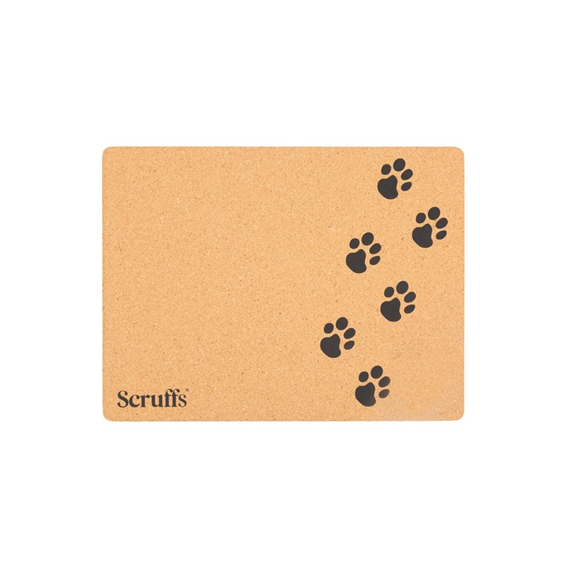 Scruffs 40 x 30cm Cork Pet Placemat - Paw Print