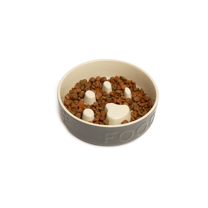 Scruffs Classic Slow Feeder Pet Bowl Grey 20cm