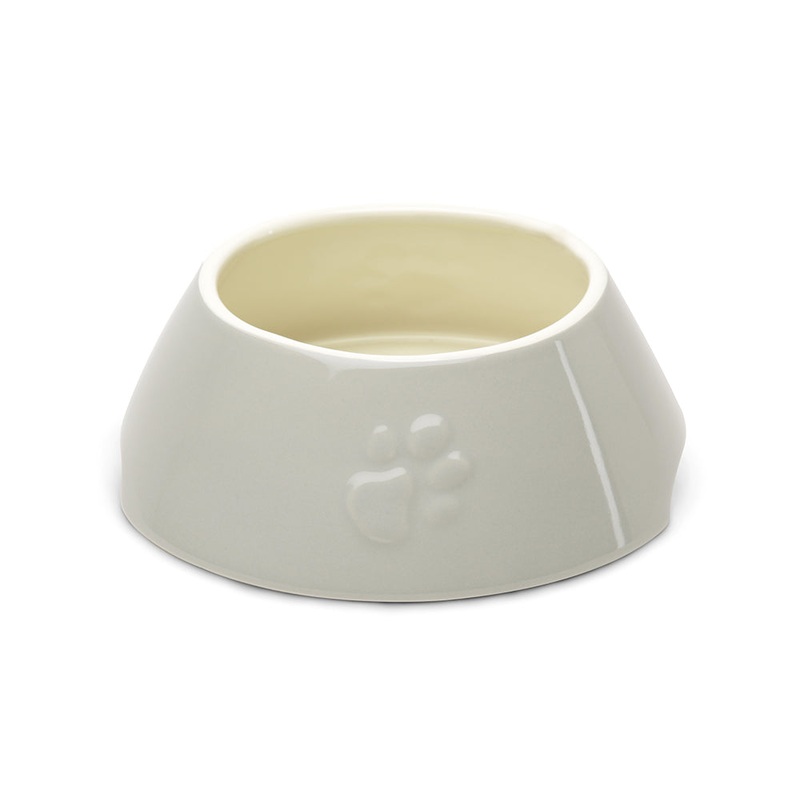 Scruffs Icon Long Eared Dog Bowl Light Grey 21cm
