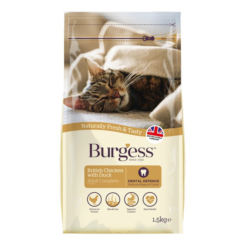 Burgess Cat Adult Chicken & Duck 1.5kg