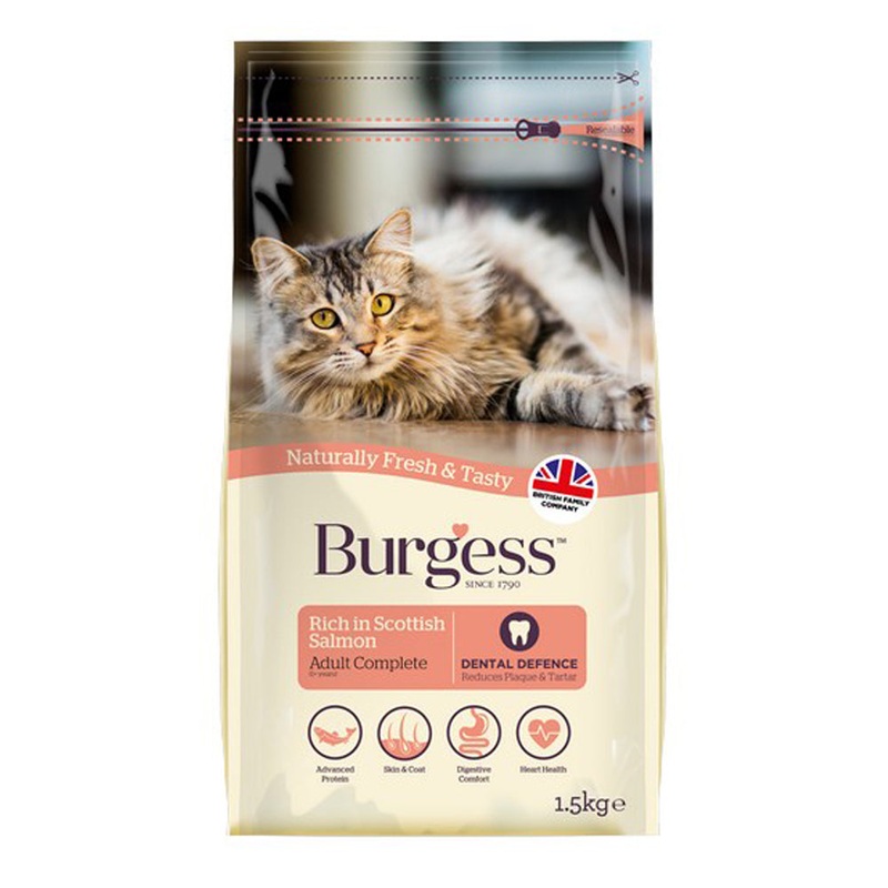 Burgess Cat Adult Salmon 1.5kg