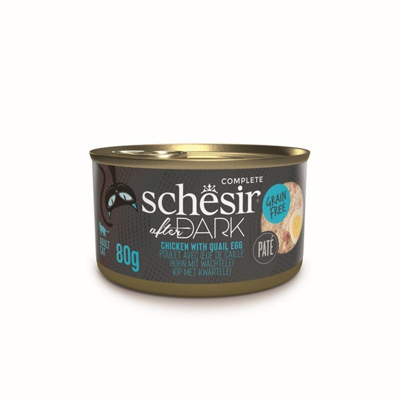 Schesir After Dark Pate Adult Cat Chicken & Quail Egg