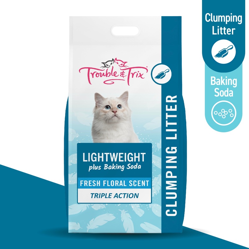Trouble & Trix Clumping Baking Soda Floral Scent Cat Litter