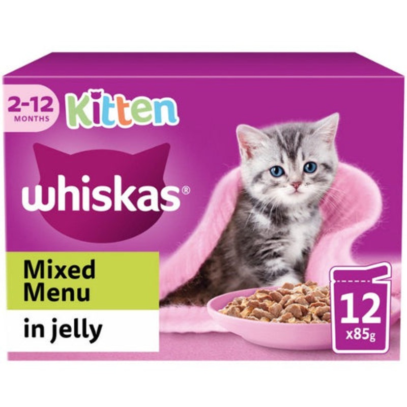 Whiskas Pouch Kitten Mixed Menu In Jelly 12x100g