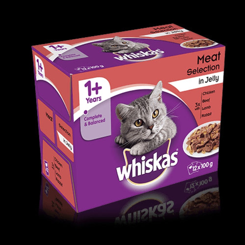 Whiskas Pouch Meat Selection Jelly 12x85g