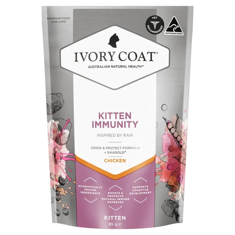 Ivory Coat Kitten Immunity Chicken Cat Food 85g