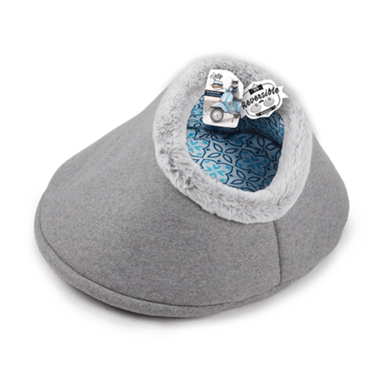 Afb Vintage Pet-Reversible Cat Bed - Gray