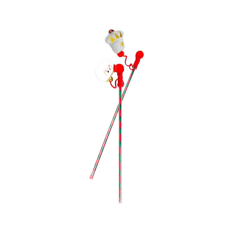 Xmas playing rod silky 40x7x3cm mixed colors